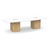 10' Classic Boat Shape Conference Table with Cube Base - White Top, Aspen Base
