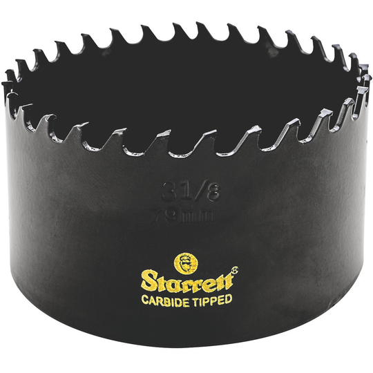 STARRETT CT318 3-1/8'' (79mm) Triple Chip Tungsten Carbide Hole Saw