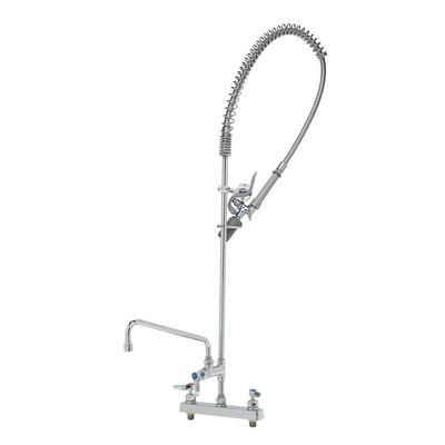 T&S Brass B-5120-12-CRBJ EasyInstall Workboard Pre-Rinse Unit Deck Mount Mixing Faucet