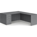 Classic L-Shape Desk 72" x 60" with Box/Box/File Pedestal - Newport Grey