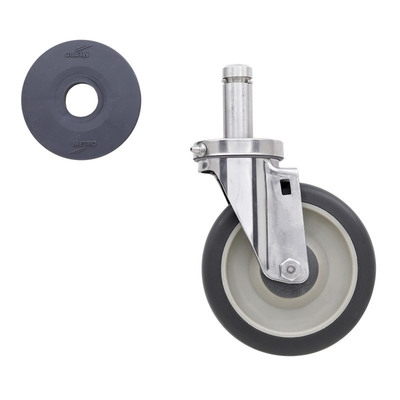 Metro 5MPGSA 5" Polyurethane Cart-Washable Swivel Stem Caster for Super Erecta Industrial Wire Shelving Racks