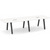  12' Boat Shape, Signature Conference Table: White Top, Black Metal VA Leg