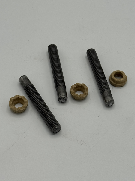 NELSON CPL SERIES W/ WELD FERRULE -REF- M8 - 1.25 X 55MM PARTIAL THREAD WELD STUD LOW CARBON STEEL PLAIN PER PRINT