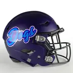 Script Football Helmet Decals