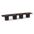 18' Classic Boat Shape Conference Table with Cube Base - Espresso
