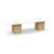 12' Classic Racetrack Conference Table with Cube Base - White Top, Aspen Base