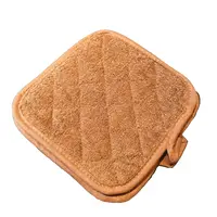 FSE 40-1207 Pot Holder, Brown, Cotton, 8" x 8" (2/Pk.)