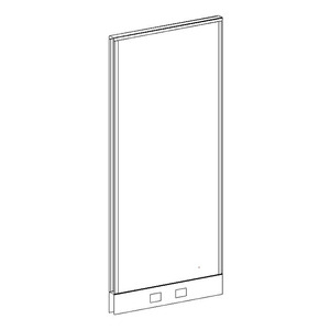 P6730 POWER Webb Panel - 67"H x 30"W Aspen Fabric, Silver