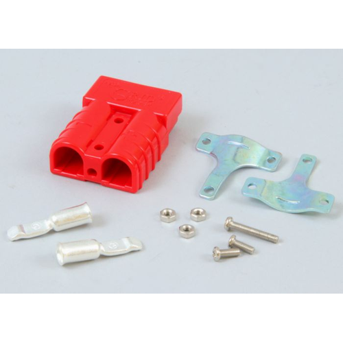 Connector, 50A Red W/6Ga Cont & Clamp