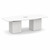 8' Classic Boat Shape Conference Table with Cube Base - White Top, Silver Birch Base