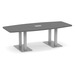 PALBS4236N BRUSHED- 8 ft. Classic Boat Shape Conference Table with Brushed Palmer Base