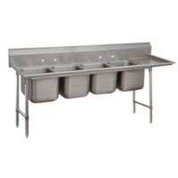 Advance Tabco 9-4-72-24R Regaline Sink 4-Compartment
