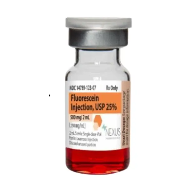 Nexus Fluorescein Inject, 25% 500mg, 2ml 10/bx NDC 14789012305