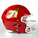 Ghost Finish Chrome Football Helmet Decals