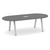 Signature 8' Racetrack Conf. Table- Silver Base, Newport Gray Top
