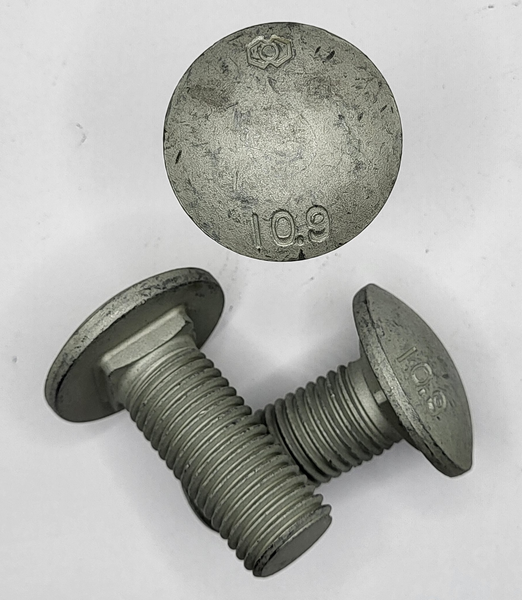 M20 - 2.5 X 50MM SHORT SQUARE NECK ROUND HEAD BOLT 10.9 MAGNI 565 GREY PER PRINT