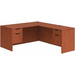 CLALD2039- Classic L-Shape Desk 66" W x 30" D with 42" Return and 2 Box/File Pedestals- Cherry