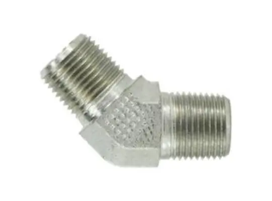 45 deg Elbow, 3/8 in MPT x 3/8 in MPT, Steel