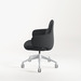 CHK73400 VIVA CLUB CHAIR w/ NYLON BASE - White base, Charcoal Seat