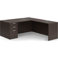 Classic L-Shape Desk 72" x 71" with Box/Box/File Pedestal - Espresso