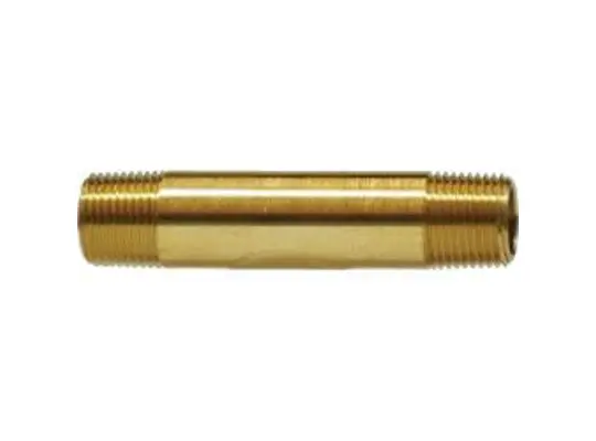 Long Nipple, 1/2-in MNPT x 1/2-in MNPT, 2-1/2 in, Brass