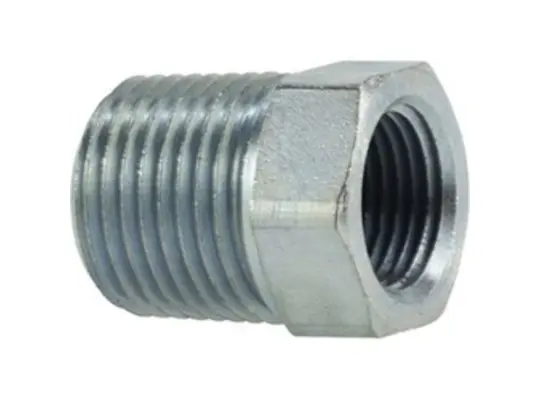 ZINC PLATED HEX BUSHING 1/4" FPT X 3/8" MPT