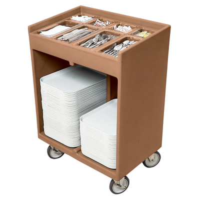 Cambro TC1418157 Tray & Silver Cart Top Compartments Hold Flatwa