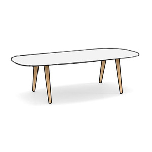 Conference Tables: Arena Top, Signature VA Wood Leg Base