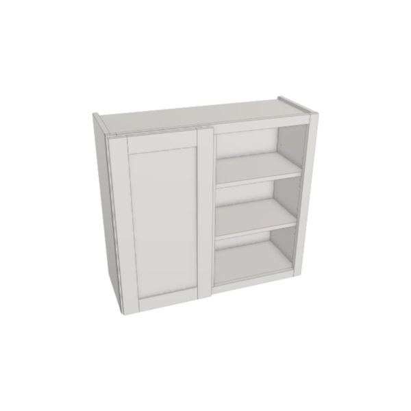 Metropolitan White Wall Blind Corner - 33 W X 30 H