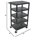 Luxor BC50-B Extra-Tall Shelf Cart
