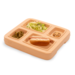Cook's Gator 4-Compartment Insulated Meal Tray Tan