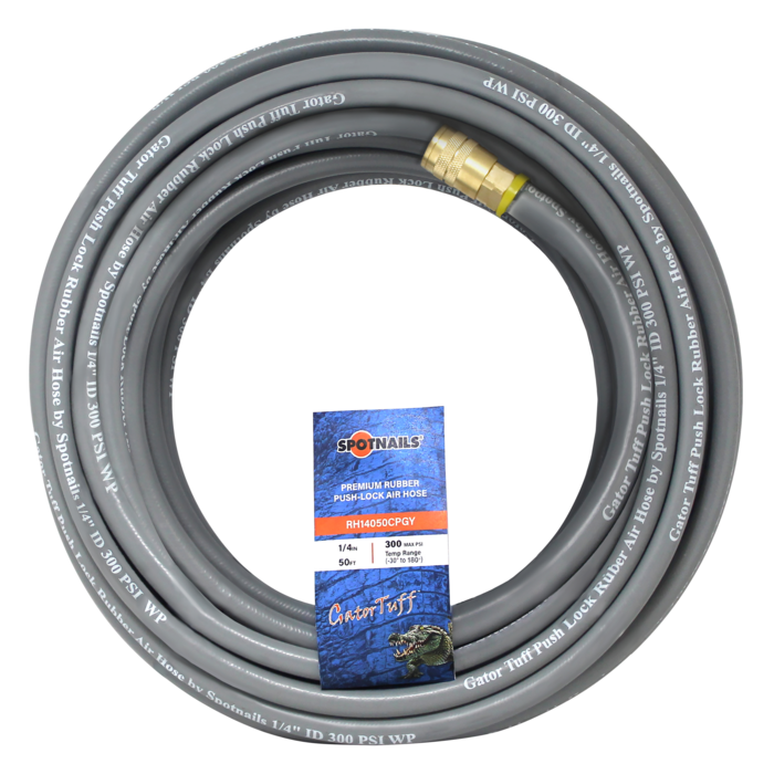 1/4"x50' Gray Rubber Hose (RH14050CPGY)