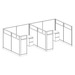 WEBBTYP19 - 67"H, GLAZED, 2-Pod,  8' x 8' Webb Typical - no power