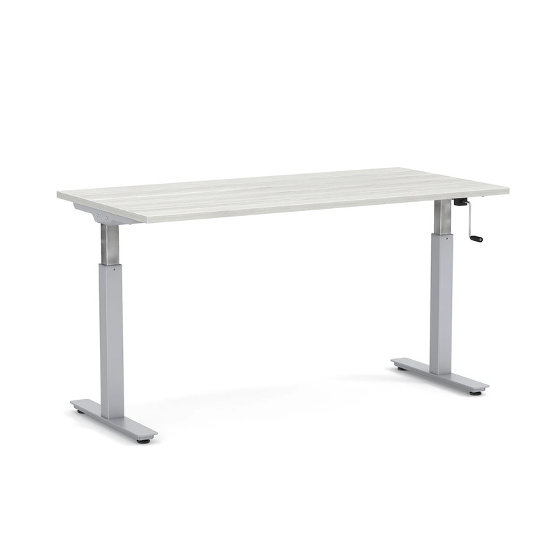 Crank Sit-Stand Desk 30" x 60" - Silver Birch