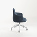 CHK73400 VIVA CLUB CHAIR w/ NYLON BASE - White base, Blue Seat