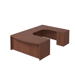 CLAUD1013 Right Executive Bowfront 71" X 120" Desk- Cherry