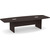  10' Classic Boat Shape Conference Table with Panel Base - Espresso