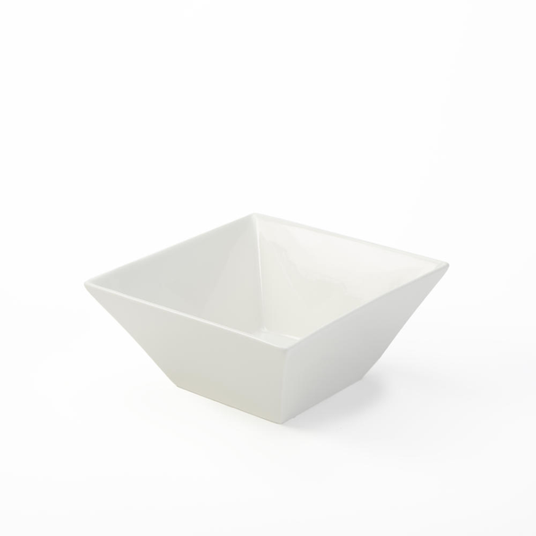 Square Porcelain Bowls & Sauce Cups