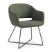 6801- SARON GUEST CHAIR-  GREEN (TUB ONLY, BASE NOT INCLUDED)