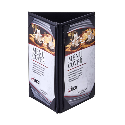 Winco LMTT-57BK Table Tent Design Menu Cover