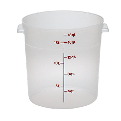 Cambro Translucent 18 qt. Round Food Storage Containers