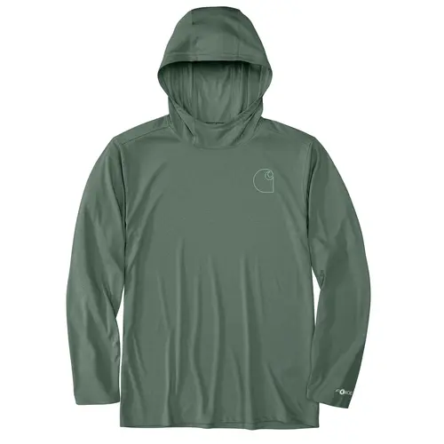 Carhartt 106165 - Force Sun Defender™ Lightweight Long Sleeve Hooded Graphic T-Shirt - Green Slate Heather