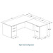 CLALD1044- Classic L-Shape Desk 71" W x 30" D with 47" Return and 2 Full Pedestals- Cherry
