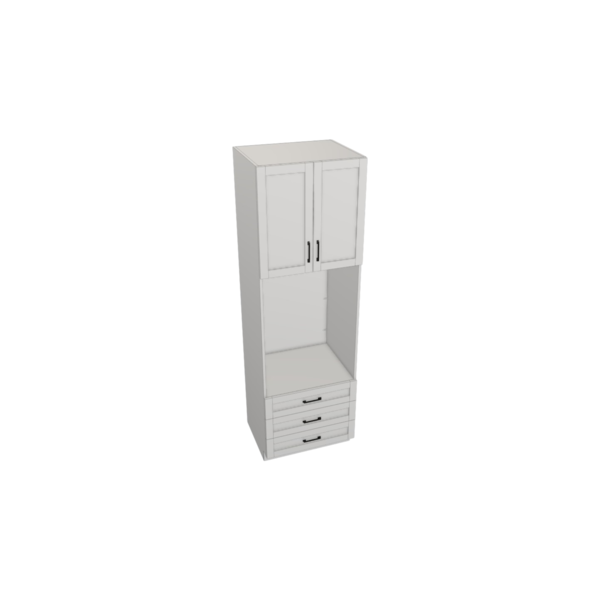 Providence Pure White Box  Oven Cabinet Kit - 30” X 96”H X 24”D