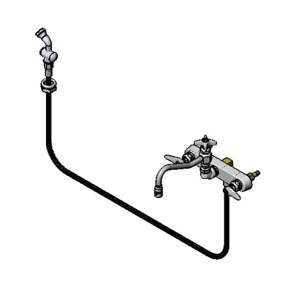 T&S Brass B-1157 Faucet Workboard 8" Swing Nozzle