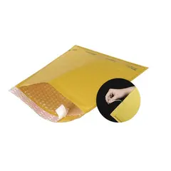 8.5 X 12" KRAFT SELF-SEAL BUBBLE MAILERS, SELF SEAL,#2 WITH TEAR STRIP, 100/CA B855SSTT