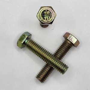 3/8" - 16 X 1 3/4" HEX HEAD CAP SCREW FULLY THREADED SAE J429 GR 5 ZINC YELLOW