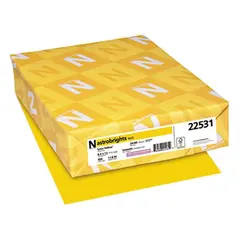 8.5 X 11 24 LB SOLAR YELLOW ASTROBRIGHTS COPY PAPER, 22531, 500/RM