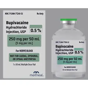 Bupivacaine 0.5% 50ml Vial NDC 7128872652