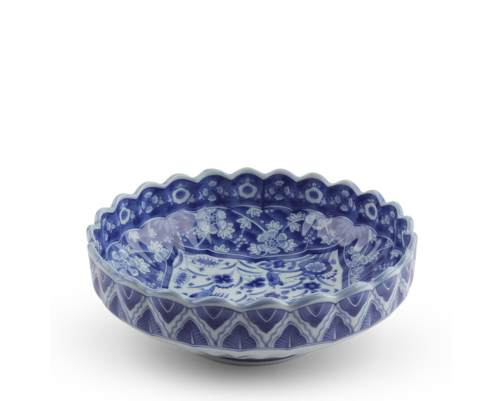 Blue & White Bowl Sometsuke 8.75"